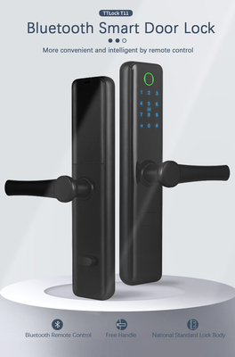 주택을 위한 4.5V 저 소비 전력 알람드 잠금장치 App 지문 진입 도어 록 알루미늄합금