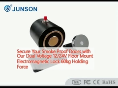 우리의 이중 전압 12/24V 바닥 장착 전자 자석 잠금 60kg 붙잡는 힘으로 당신의 연기를 방지 문 보안